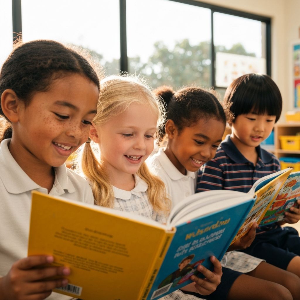 Children reading together